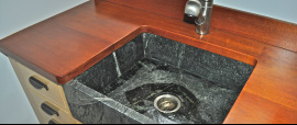 This New Hampshire soapstone sink is easy to clean as well as one of the best options for your kitchen.